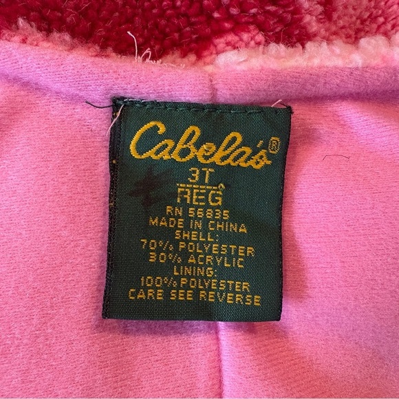 Cabela's Kids Overalls Thick Fleece Pink Red Camo Sz. 3T - Picture 5 of 7